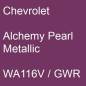 Preview: Chevrolet, Alchemy Pearl Metallic, WA116V / GWR.